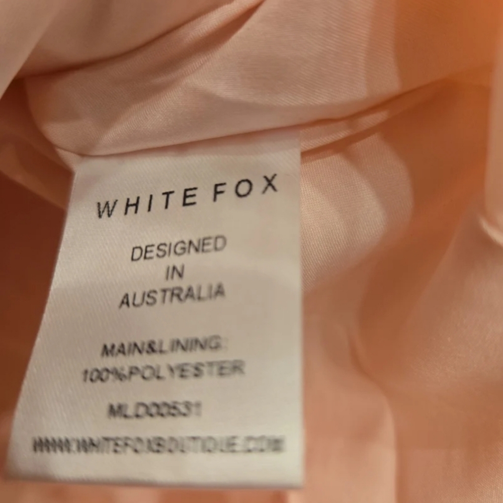 White Fox I Love You Embellished Strapless Mini Dress Baby Pink Size XS - Picture 9 of 10